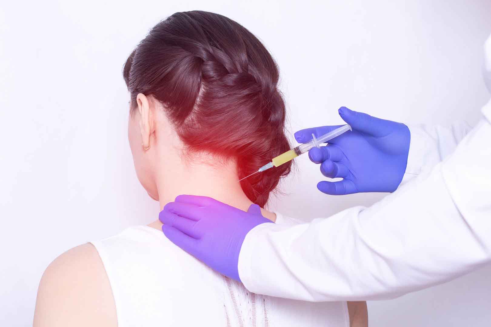 Image of a patient getting nerve pain relief treatments