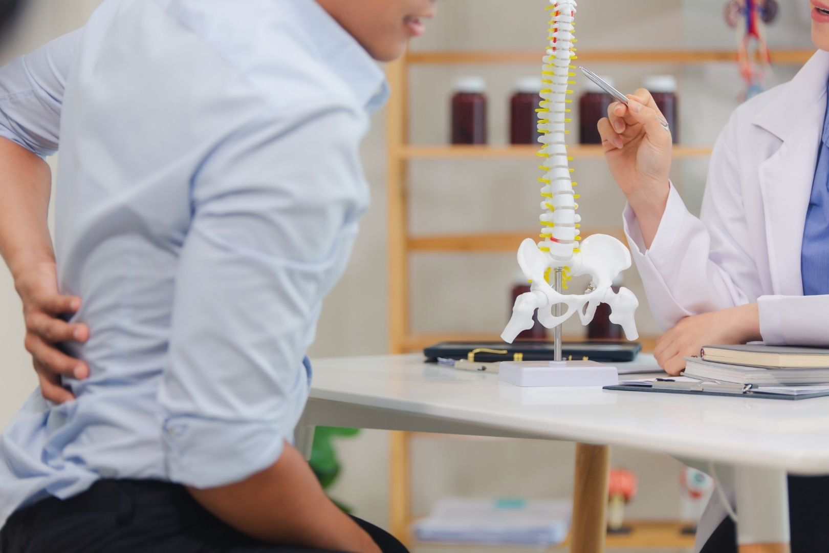 Image of a patient getting nerve pain relief treatments